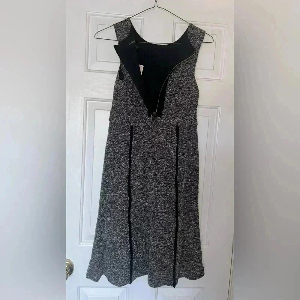 NWT Banana Republic Gray & Black Convertible Jacquard Dress Size 2P - Picture 6 of 16